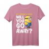 HapKitten T-Shirt mit Spruch 'If I Throw A Stick Will You Go Away' – Lustiges Minions Design für den besonderen Tag