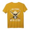 Funny Billiard Pool I Beat People with a Stick T-Shirt – Lustiges Geschenk für Billardspieler & Poolfans