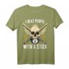 Funny Billiard Pool I Beat People with a Stick T-Shirt – Lustiges Geschenk für Billardspieler & Poolfans