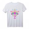 Kinder 2. Geburtstag Mädchen Einhorn T-Shirt - Süßes Geburtstagsgeschenk für 2-Jährige, passend für Mädchen und Kinder