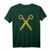 Schere Barber T-Shirt mit goldenem Vintage-Symbol – Retro-Design für Friseure, Näher und Strickliebhaber