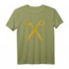 Schere Barber T-Shirt mit goldenem Vintage-Symbol – Retro-Design für Friseure, Näher und Strickliebhaber