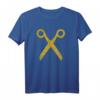 Schere Barber T-Shirt mit goldenem Vintage-Symbol – Retro-Design für Friseure, Näher und Strickliebhaber