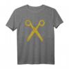 Schere Barber T-Shirt mit goldenem Vintage-Symbol – Retro-Design für Friseure, Näher und Strickliebhaber