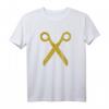 Schere Barber T-Shirt mit goldenem Vintage-Symbol – Retro-Design für Friseure, Näher und Strickliebhaber