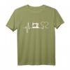 Herzschlag Nähen Näherin Nähmaschine Handarbeit Stricken T-Shirt – Perfektes Geschenk für Bastel- und Nähfans, Hobby-Anfänger & Nähbegeisterte