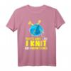 Ich stricke und ich weiß Dinge stricken Geschenk T-Shirt – Lustiges Geschenk für Strickfans & Geburtstagsüberraschung für Hobby-Handwerker