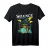Schlagzeuger Percussionist Percussion Silence Destroyer Cat T-Shirt - Lustiges Musik T-Shirt für Musiker und Musikliebhaber