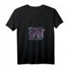 HapKitten T-Shirt mit Music Television Checker Wave Logo V-Ausschnitt - Offiziell Lizenzierte Jubiläumsbekleidung