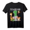 I'm Wild and One Zoo Safari Themed 1st Birthday T-Shirt for Toddler Boys & Girls - Perfect for Jungle Party & Family Matching Outfits