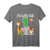 I'm Wild and One Zoo Safari Themed 1st Birthday T-Shirt for Toddler Boys & Girls - Perfect for Jungle Party & Family Matching Outfits