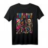 Buntes Día de los Muertos Skeleton Dancing T-Shirt – Mexikanisches Totenkopf Design für Festivals, Feiern & als Geschenk