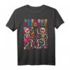 Buntes Día de los Muertos Skeleton Dancing T-Shirt – Mexikanisches Totenkopf Design für Festivals, Feiern & als Geschenk