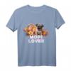 Süßer Mops Welpe & Blumen - MOPS LOVER T-Shirt für Hundeliebhaber, Geschenkidee für Freunde & Familie