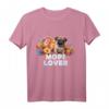 Süßer Mops Welpe & Blumen - MOPS LOVER T-Shirt für Hundeliebhaber, Geschenkidee für Freunde & Familie