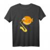 Süßes Kugelfisch Spielt Saxophon Design T-Shirt – Lustiges Meeresmotiv für Tier- und Musikfans