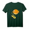 Süßes Kugelfisch Spielt Saxophon Design T-Shirt – Lustiges Meeresmotiv für Tier- und Musikfans