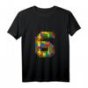 Kinder Bausteine T-Shirt zum 6. Geburtstag – Perfekt für Mottoparty, Dekoration und Geburtstagssouvenirs