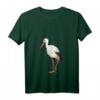 Damen Storch Bild Zeichnung Vogel Design Baby Storch T-Shirt mit V-Ausschnitt – Lustiges Tiermotiv für Kinder & Damen