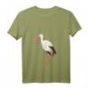 Damen Storch Bild Zeichnung Vogel Design Baby Storch T-Shirt mit V-Ausschnitt – Lustiges Tiermotiv für Kinder & Damen