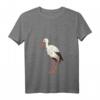 Damen Storch Bild Zeichnung Vogel Design Baby Storch T-Shirt mit V-Ausschnitt – Lustiges Tiermotiv für Kinder & Damen