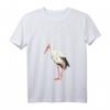 Damen Storch Bild Zeichnung Vogel Design Baby Storch T-Shirt mit V-Ausschnitt – Lustiges Tiermotiv für Kinder & Damen