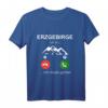 HapKitten T-Shirt mit Erzgebirge-Design – Perfektes Geschenk für Sachsen, Wanderer und Heimatliebhaber zu Weihnachten & Geburtstag 2021