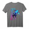 Marvel Spider-Gwen Neon Gradient Web Graphic T-Shirt - Offiziell lizenzierte Marvel Fanbekleidung mit trendigem Design