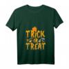 Damen Trick or Treat Halloween T-Shirt mit V-Ausschnitt – Lustiges Motiv mit Kürbis, Spinnennetz & Süßigkeiten für Partys & Geschenke