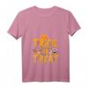 Damen Trick or Treat Halloween T-Shirt mit V-Ausschnitt – Lustiges Motiv mit Kürbis, Spinnennetz & Süßigkeiten für Partys & Geschenke
