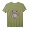 Lustiges Katzen Yoga T-Shirt mit Miau - Süßes Kawaii Katzenmotiv für Yoga, Meditation & Katzenbesitzer