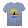 Keep Calm and SUP - Yoga Retro Vintage Design T-Shirt für Wassersportler, Paddler & Yoga Enthusiasten - Perfektes Geschenk für Sommer & Urlaub