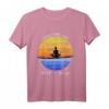 Keep Calm and SUP - Yoga Retro Vintage Design T-Shirt für Wassersportler, Paddler & Yoga Enthusiasten - Perfektes Geschenk für Sommer & Urlaub