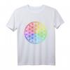 Blume Des Lebens Spirituelles Yoga T-Shirt mit heiliger Geometrie - Klassischer Schnitt, doppelt genähter Saum