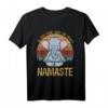 Damen Meditation Yoga Namaste Elefanten T-Shirt – Geschenkidee für Ruhe, Frieden & Liebe zu Weihnachten & Geburtstag