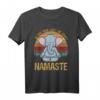 Damen Meditation Yoga Namaste Elefanten T-Shirt – Geschenkidee für Ruhe, Frieden & Liebe zu Weihnachten & Geburtstag
