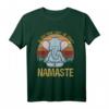 Damen Meditation Yoga Namaste Elefanten T-Shirt – Geschenkidee für Ruhe, Frieden & Liebe zu Weihnachten & Geburtstag