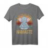 Damen Meditation Yoga Namaste Elefanten T-Shirt – Geschenkidee für Ruhe, Frieden & Liebe zu Weihnachten & Geburtstag