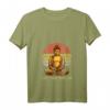 Damen & Herren Funny Vintage Retro 'Let That Shit Go Buddha' Yoga T-Shirt mit V-Ausschnitt – Perfekt für Meditation, Yoga & als Geschenk für Yoga-Liebhaber