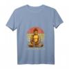 Damen & Herren Funny Vintage Retro 'Let That Shit Go Buddha' Yoga T-Shirt mit V-Ausschnitt – Perfekt für Meditation, Yoga & als Geschenk für Yoga-Liebhaber