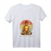 Damen & Herren Funny Vintage Retro 'Let That Shit Go Buddha' Yoga T-Shirt mit V-Ausschnitt – Perfekt für Meditation, Yoga & als Geschenk für Yoga-Liebhaber