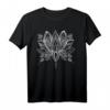 White Henna Lotus Yoga Bohemian Premium T-Shirt - Trendiges Grafikshirt für Yoga, Boho Style & Spiritualität