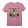 HapKitten Lotus Blumen T-Shirt mit Faultier Motiv – Lustiges Yoga T-Shirt für Frauen, bequem geschnitten