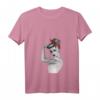 Feministisches Damen Pin-Up T-Shirt mit V-Ausschnitt - Retro Girl Power, Rosie the Riveter Design, perfekt als Geschenk für starke Frauen
