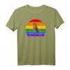 Rotkehlchen Regenbogen Vogel Zeichnung T-Shirt – Perfektes Geschenk für Vogelliebhaber, Ornithologen und Naturschützer