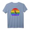 Rotkehlchen Regenbogen Vogel Zeichnung T-Shirt – Perfektes Geschenk für Vogelliebhaber, Ornithologen und Naturschützer
