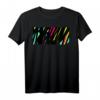 Bunte gewebte Linien abstrakte Zeichnung #3 T-Shirt – Originelles Pop- und Minimal-Stil Design, Perfekt als Geschenk für Mädchen, Jungen, Eltern und Großeltern
