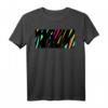Bunte gewebte Linien abstrakte Zeichnung #3 T-Shirt – Originelles Pop- und Minimal-Stil Design, Perfekt als Geschenk für Mädchen, Jungen, Eltern und Großeltern
