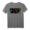 Bunte gewebte Linien abstrakte Zeichnung #3 T-Shirt – Originelles Pop- und Minimal-Stil Design, Perfekt als Geschenk für Mädchen, Jungen, Eltern und Großeltern